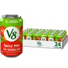image:imageV8 Low Sodium Original 100 Vegetable Juice Vegetable Blend with Tomato Juice 115 FL OZ Can Pack of 24Spicy Hot