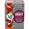 image:imageV8 Energy Sparkling Orange Pineapple Juice Energy Drink 115 fl oz Can 4 PackBlack Cherry
