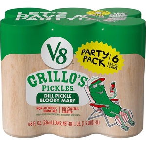 image:imageV8 Bloody Mary Mix 8 fl oz Can Pack of 6Dill Pickle Bloody Mary
