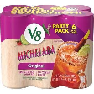 image:imageV8 Bloody Mary Mix 8 fl oz Can Pack of 6Michelada