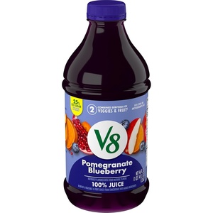 image:imageV8 Deliciously Green 100 Fruit and Vegetable Juice 46 fl oz BottlePomegranate Blueberry