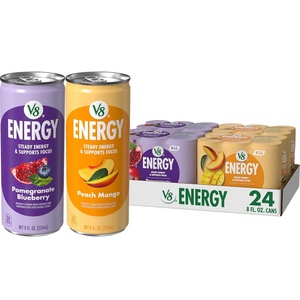 image:imageV8 Energy Peach Mango Energy Drink 8 fl oz Can 12 PackVariety Pack  Pomegranate Blueberry and Peach Mango