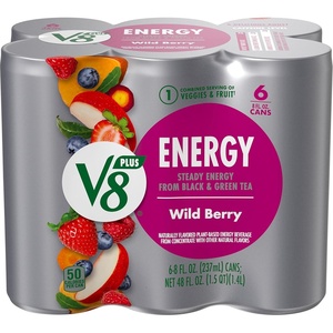 image:imageV8 Energy Peach Mango Energy Drink 8 fl oz Can 12 PackWild Berry