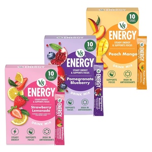 image:imageV8 Energy Peach Mango Energy Drink Powder 10 oz Packet 10 CountVariety Pack