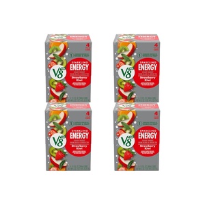 image:imageV8 Energy Sparkling Strawberry Kiwi Juice Energy Drink 115 fl oz Can 4 Pack115 Fl Oz Pack of 16