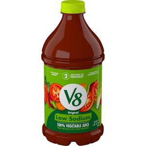 image:imageV8 Original 100 Vegetable Juice Vegetable Blend with Tomato Juice 64 Ounce Bottle Pack of 6Original Low Sodium
