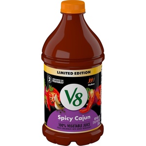 image:imageV8 Original 100 Vegetable Juice Vegetable Blend with Tomato Juice 64 Ounce Bottle Pack of 6Spicy Cajun