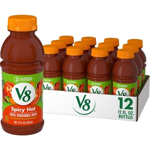 image:imageV8 Original 100 Vegetable Juice Vegetable Blend with Tomato Juice 64 Ounce Bottle Pack of 6Spicy Hot