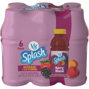 image:imageV8 Splash Watermelon Cherry Flavored Juice Beverage 64 fl oz Bottle 6 PackBerry Blend
