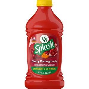 image:imageV8 Splash Watermelon Cherry Flavored Juice Beverage 64 fl oz Bottle 6 PackCherry Pomegranate
